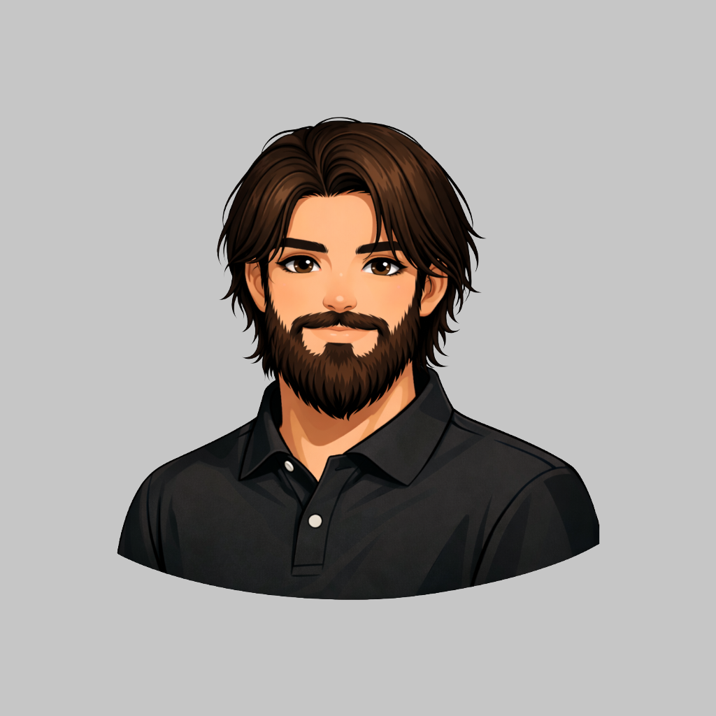 Illustrated portrait of Sam from Stratiis
