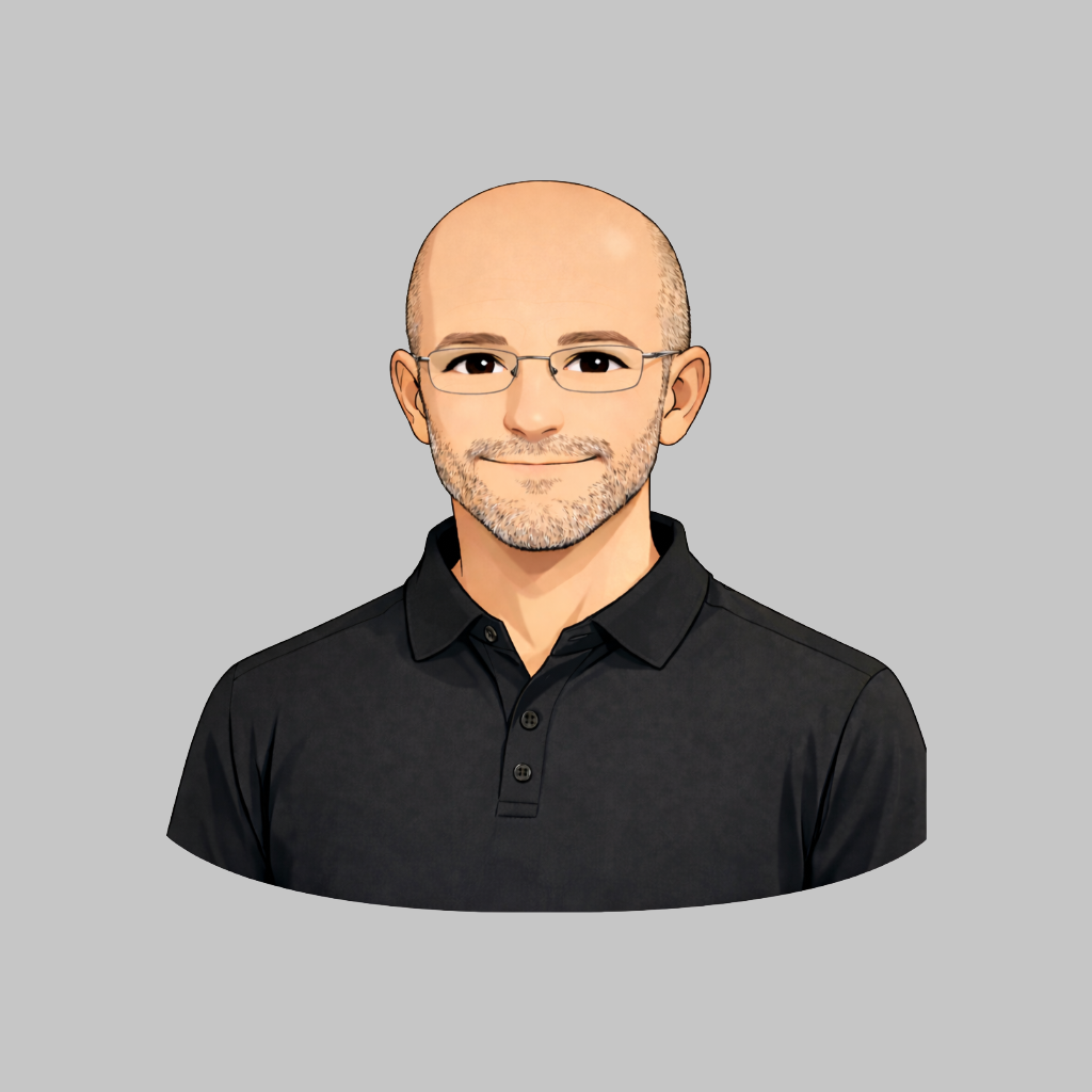 Illustrated portrait of Danny from Stratiis