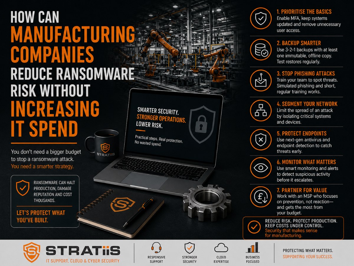 How Can Manufacturing Companies Reduce Ransomware Risk Without Increasing IT Spend?
